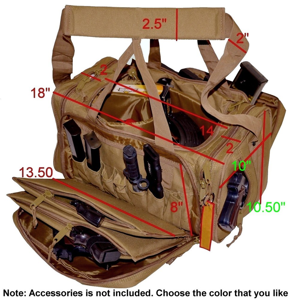 Johnson Tactical Range Ready Bag Gun Pistol Range Gear Bag