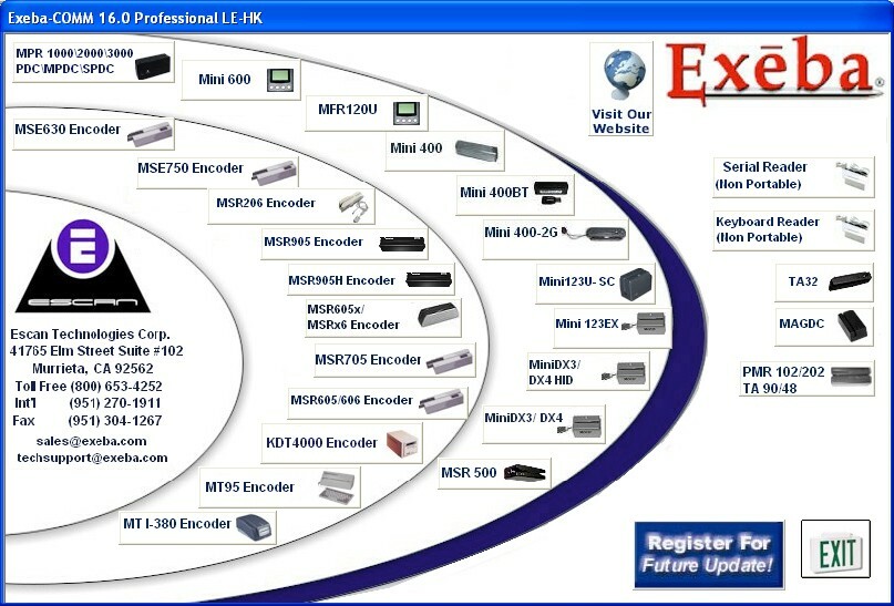 ExebaCOMM Professional 160 Magstripe Encoding Software with USB hardware G2U