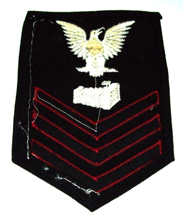 ORIGINAL WOOL GABARDINE WW2 NAVY PHOTOGRAPHER'S MATE 1st CLASS RATE PATCH