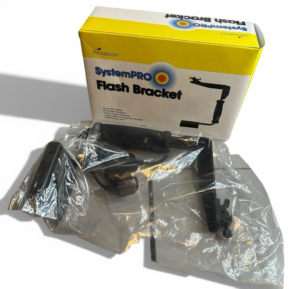 PROMASTER 6902 System Pro Flash Bracket For Canon DSLR Camera (New Open Box)