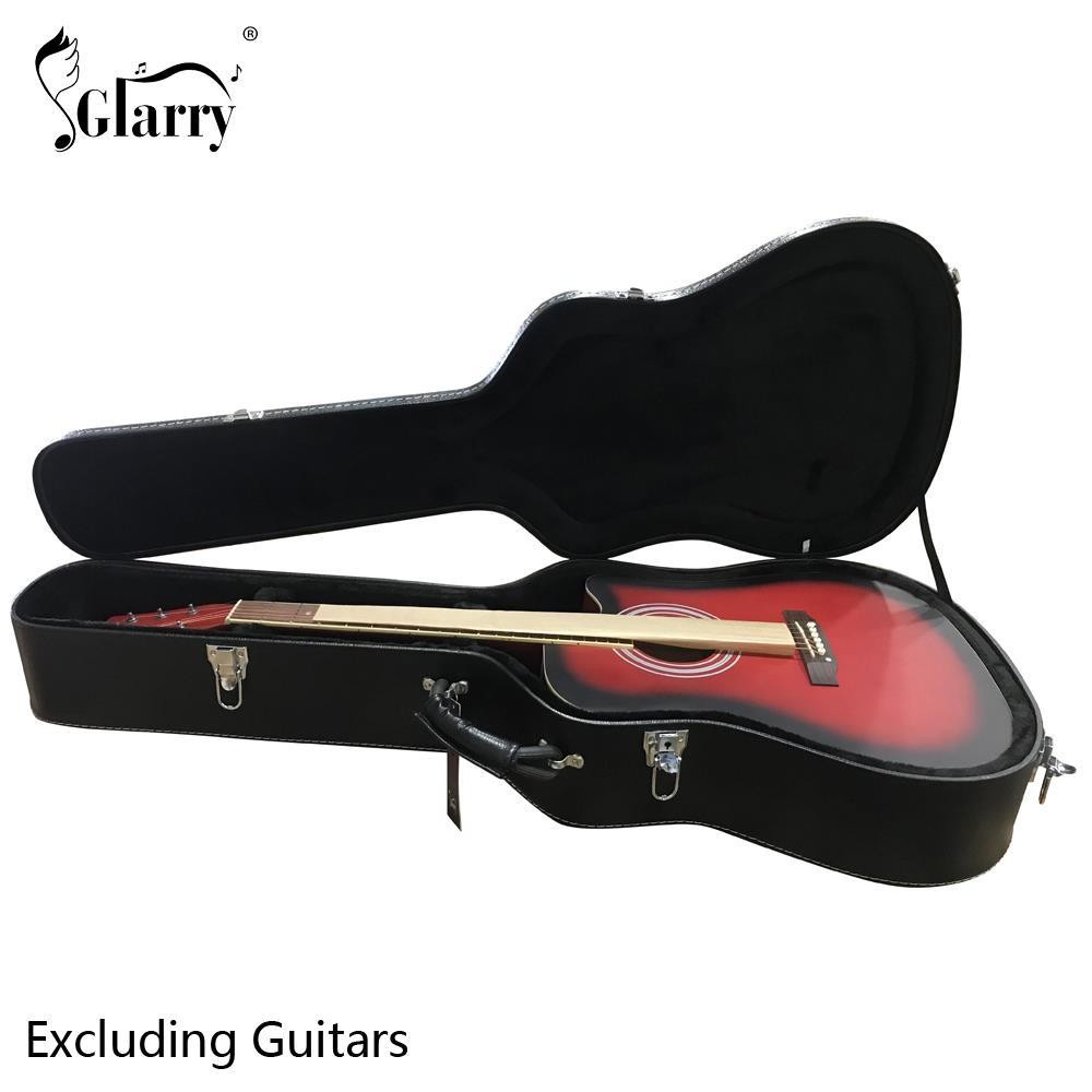 Glarry 41" Flat Surface Artificial Leather Acoustic Guitar Hard Shell Case US
