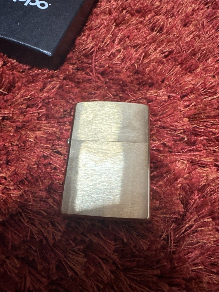 Zippo 204B Classic Brushed Brass Plated Plain Body Windproof Pocket Lighter