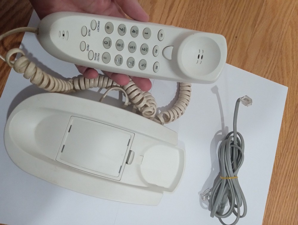 Corded Telephone White AT&T, Works, Tested