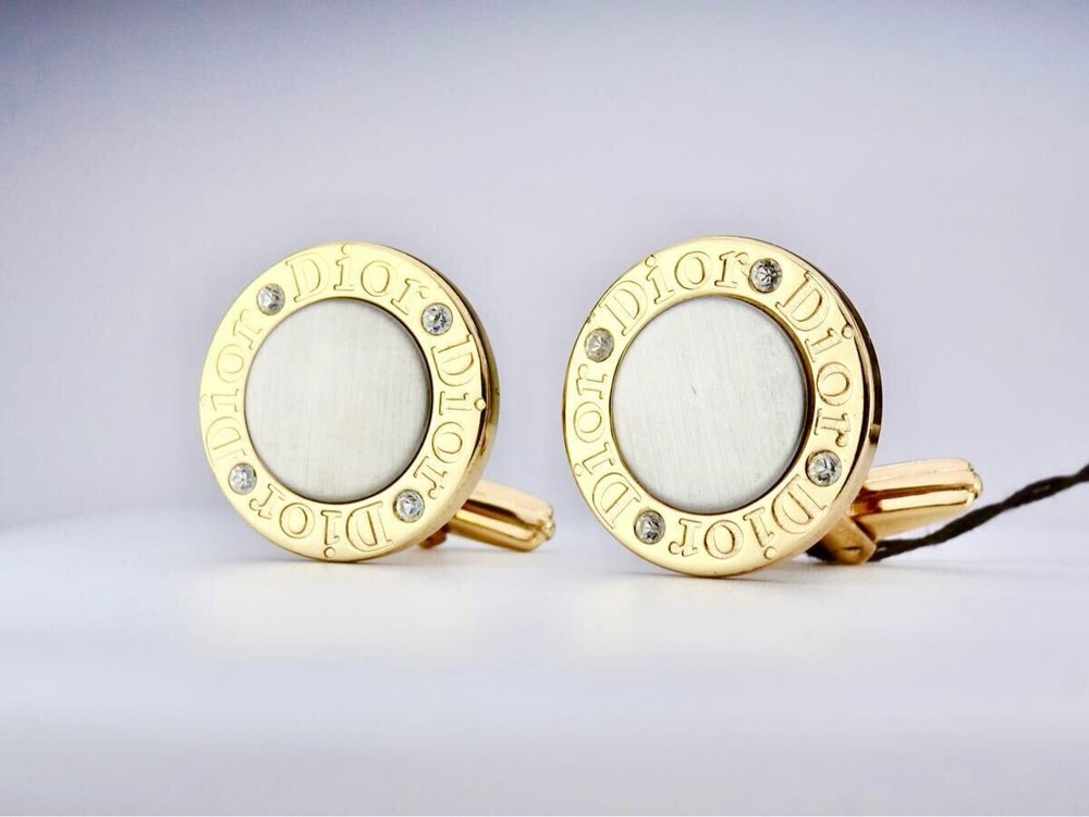 Christian Dior Oval Logo Cufflinks 7-7-226