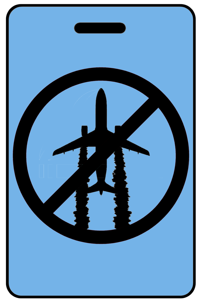Personalized Sky Blue Ban ChemTrails Luggage/Bag Tag - Personalized