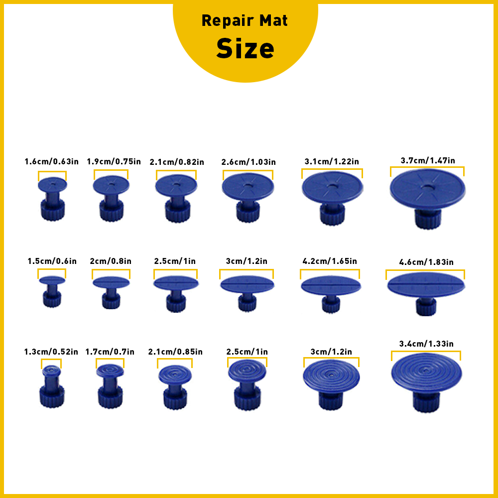 Car Dent Paintless ReHail Dint Damage Remover Puller Lifter 19 Tab Tool Kit E