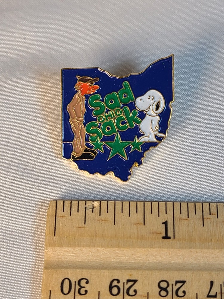 Ohio State Shaped Lapel Hat Pin Single Post Back