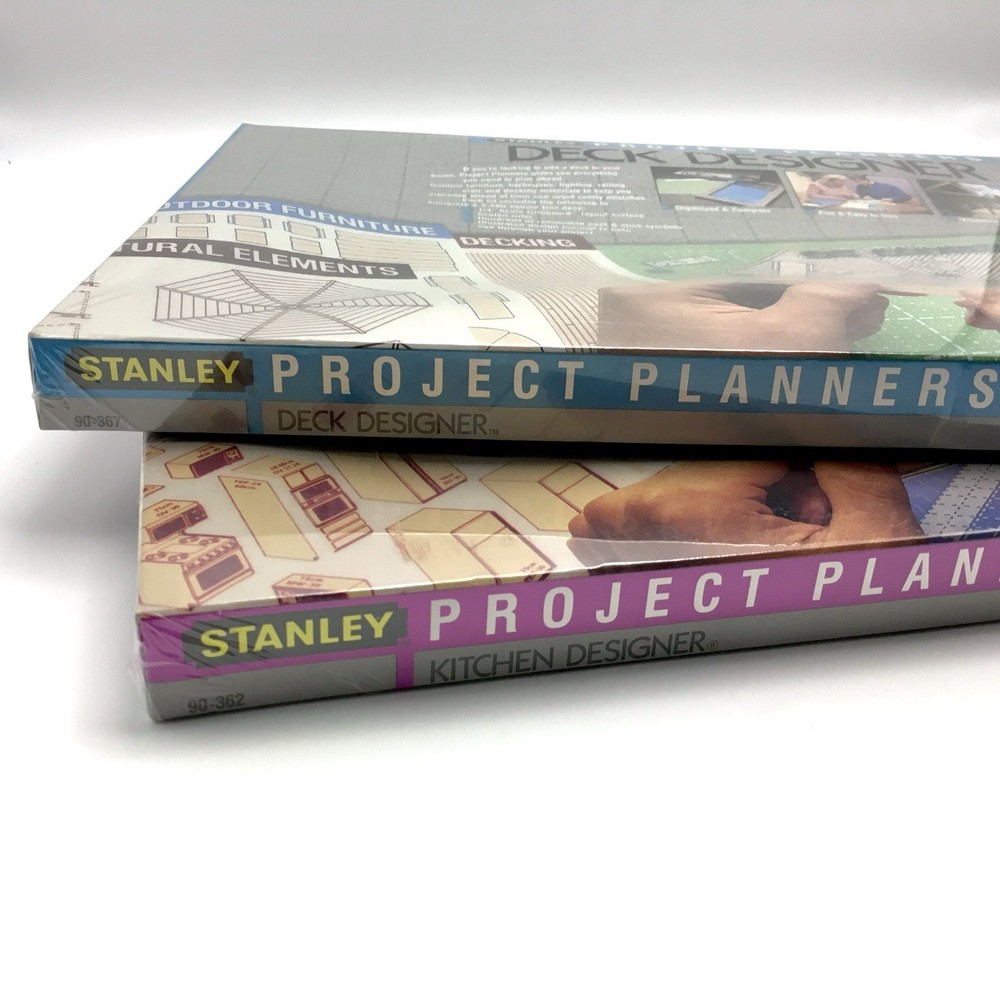 New & Sealed VTG Stanley Project Planner - Deck Designer & Kitchen Designer Pair