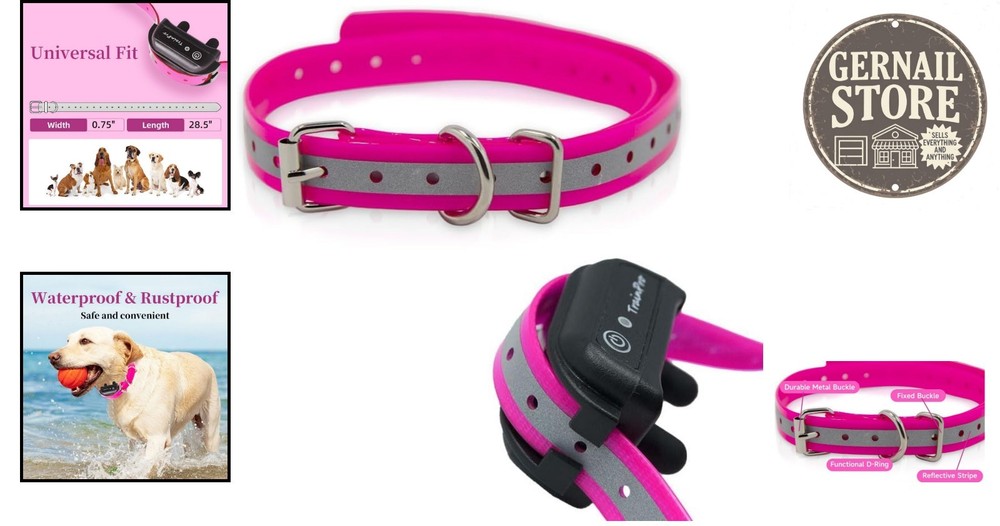 Adjustable 27½” Dog Training Collar Strap - Universal Fit with Reflective Design