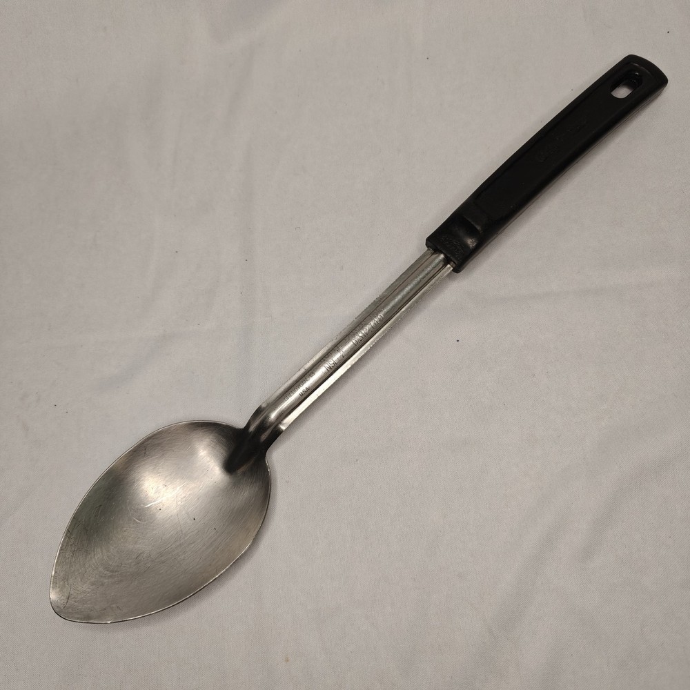 14.5" Commercial Restaurant Stainless Solid Spoon w/Plastic Handle
