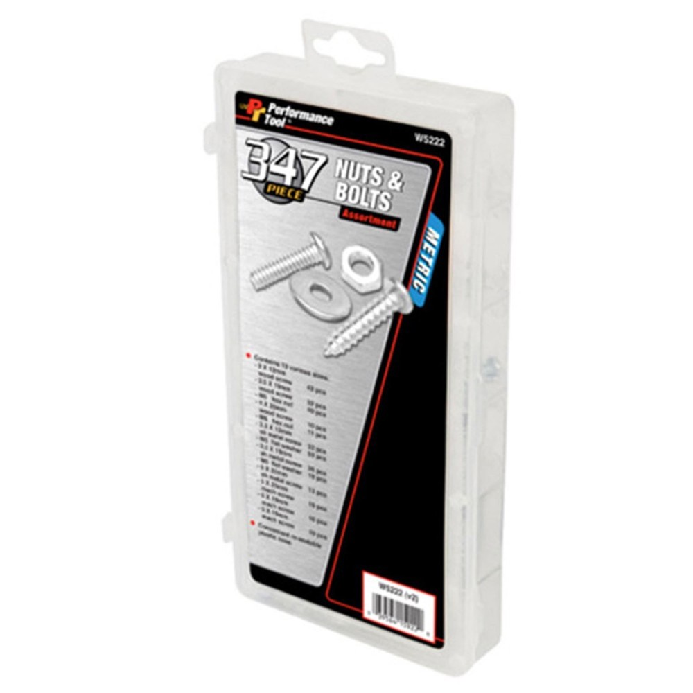 Performance Tool Nut & Bolt Assortment - Metric W5222