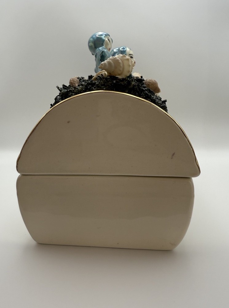 Vintage Ceramic Mermaids Sea Tissue Box