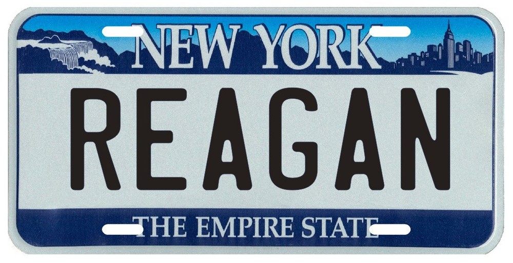 Ronald Reagan New York License Plate