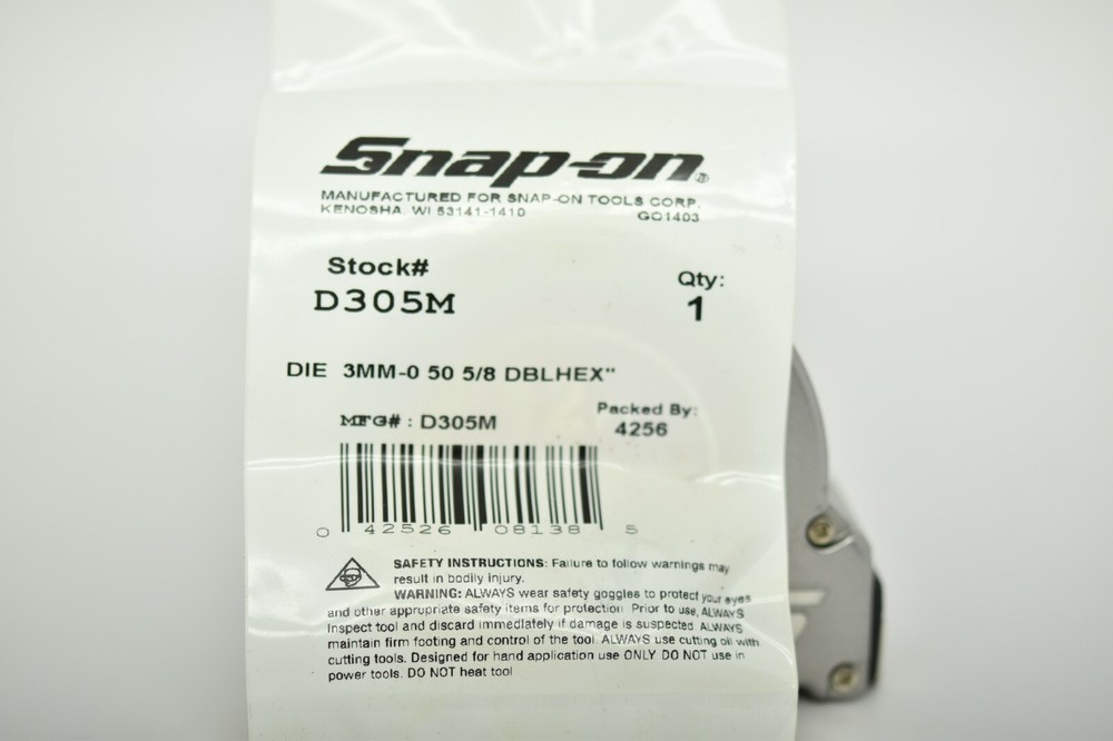 Snap-On NEW D305M 3 mm - 0 Die