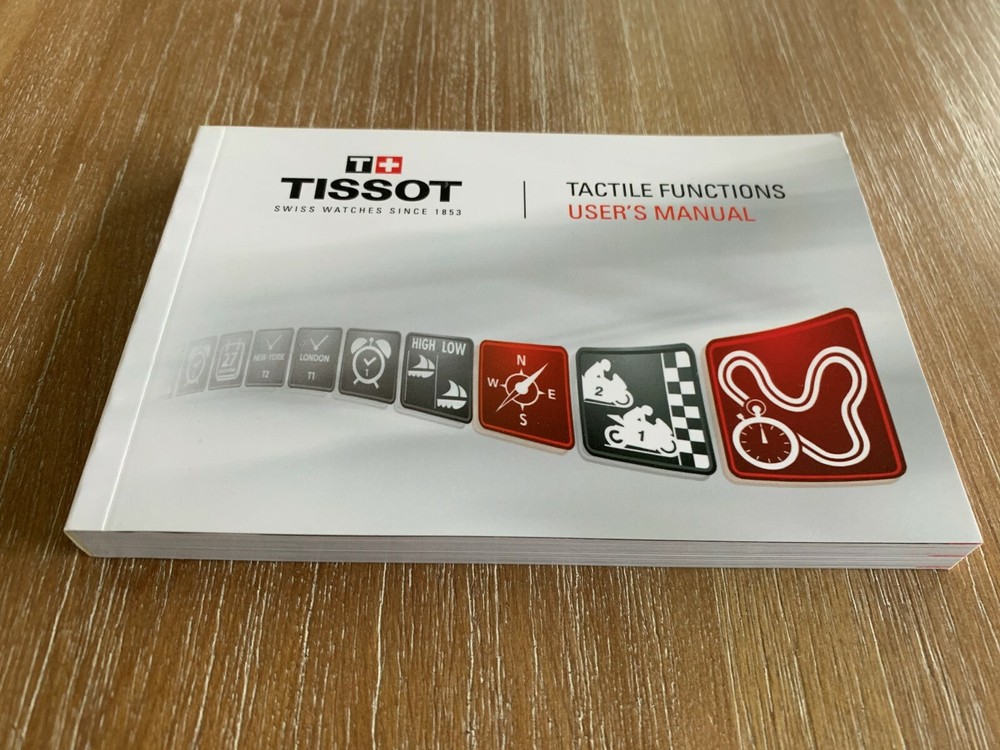 NEW TISSOT T-TOUCH WATCH TACTILE FUNCTION OPERATING INSTRUCTIONS MANUAL BOOKLET