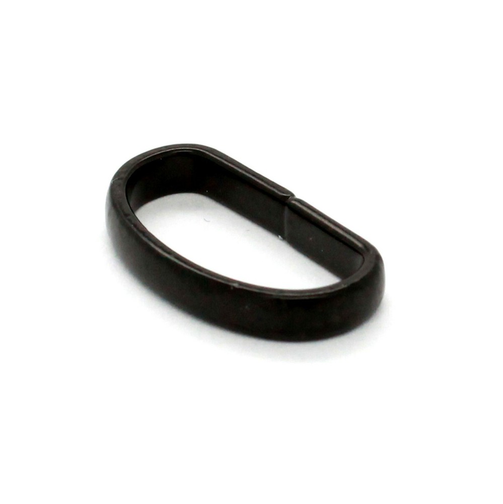 Shiny Black Solid Brass Strap Loop 1" 1934-MB