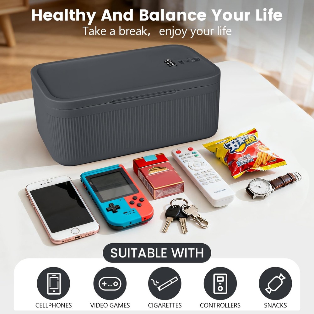 Small Lock Box,Lockable Storage Box with Combination Code for Medication Safe...