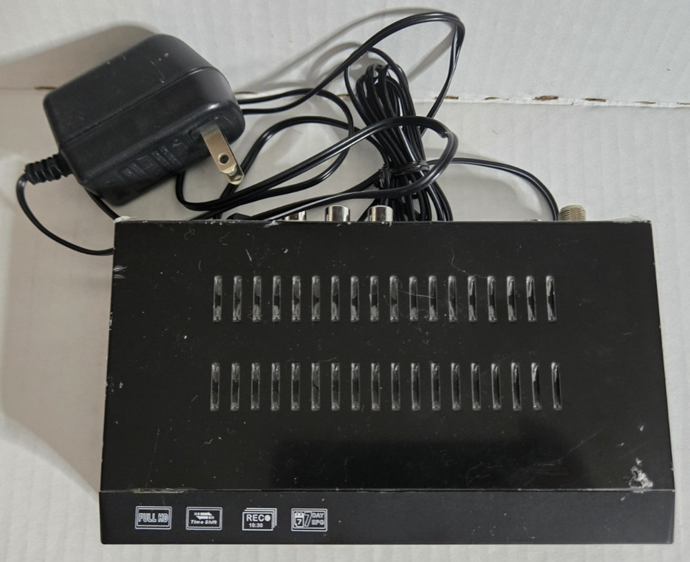 DVB-S2 Digital Video Broadcasting Receiver Box, Black - UNTESTED