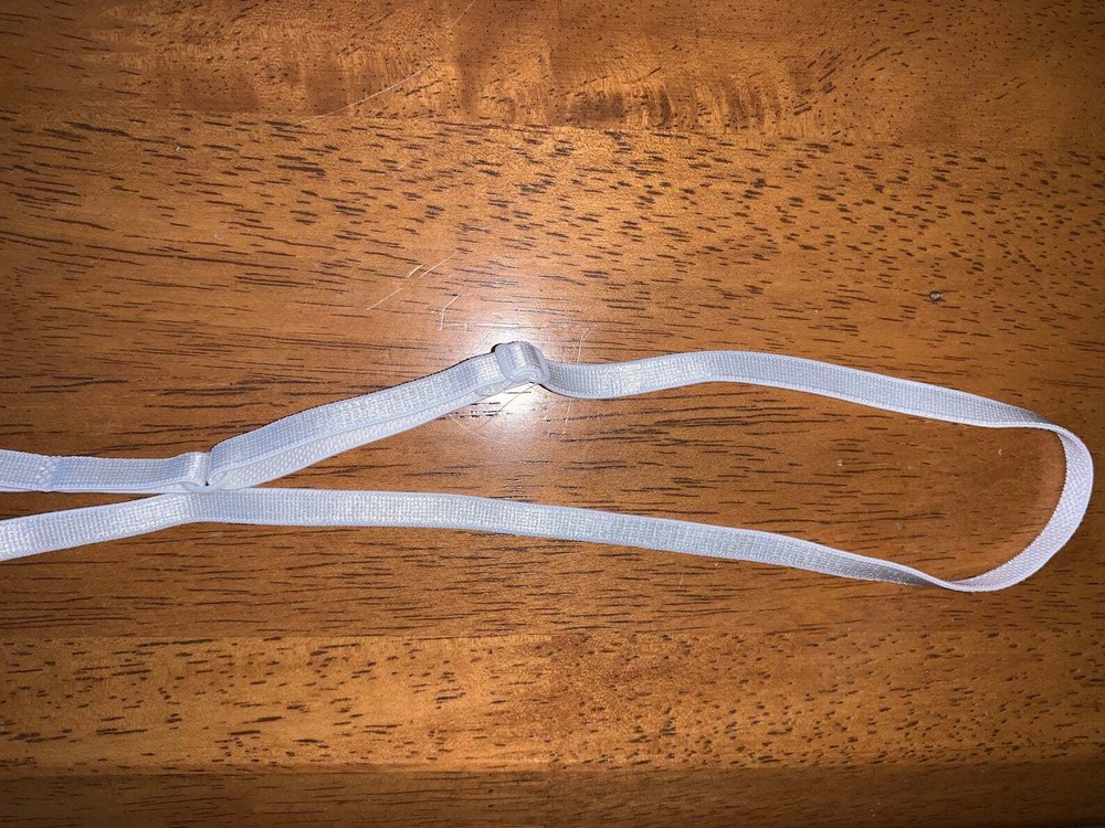 Lot 12 pair WHITE adjustable spaghetti BRA STRAP mask stretch elastic straps 1/4