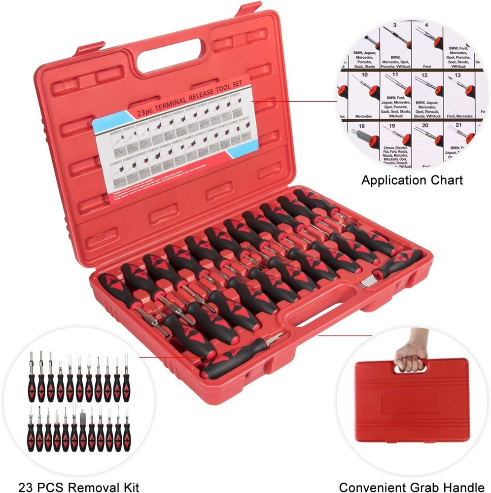 Universal Terminal Release Tools, Wire Terminal Electrical Connector Removal Kit