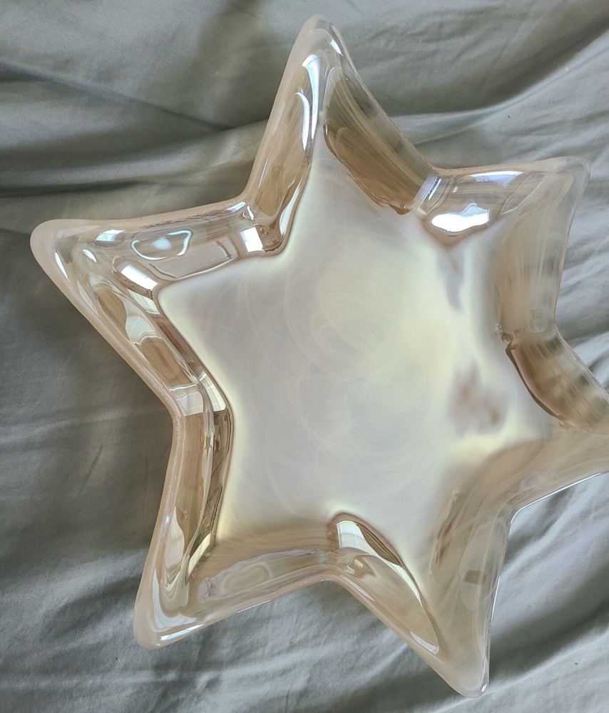 Glass Star Dish 12in