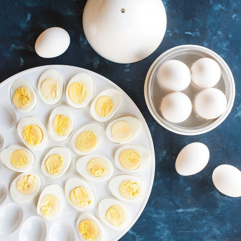 Egg Cooker for Microwave, 4-Capacity, Quick Egg Boiler, Compact Egg-Shaped Kitch