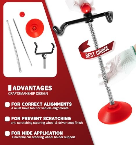 Steering Wheel Holder Stand Tool for Wheel Alignment, Adjustable Steering