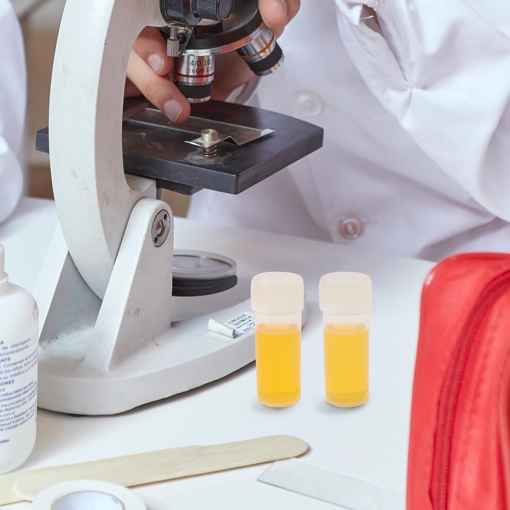 100Pcs 7ml Plastic Empty Sample Bottles Mini Vials Small Items Storage Container