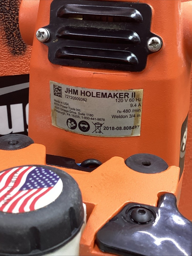 JHM Slugger Holemaker II Magnetic Drill With Case And Bits