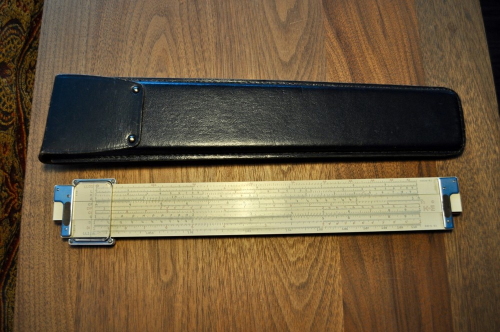K&E 4080-3 LogLog Duplex Trig Slide Rule + Case