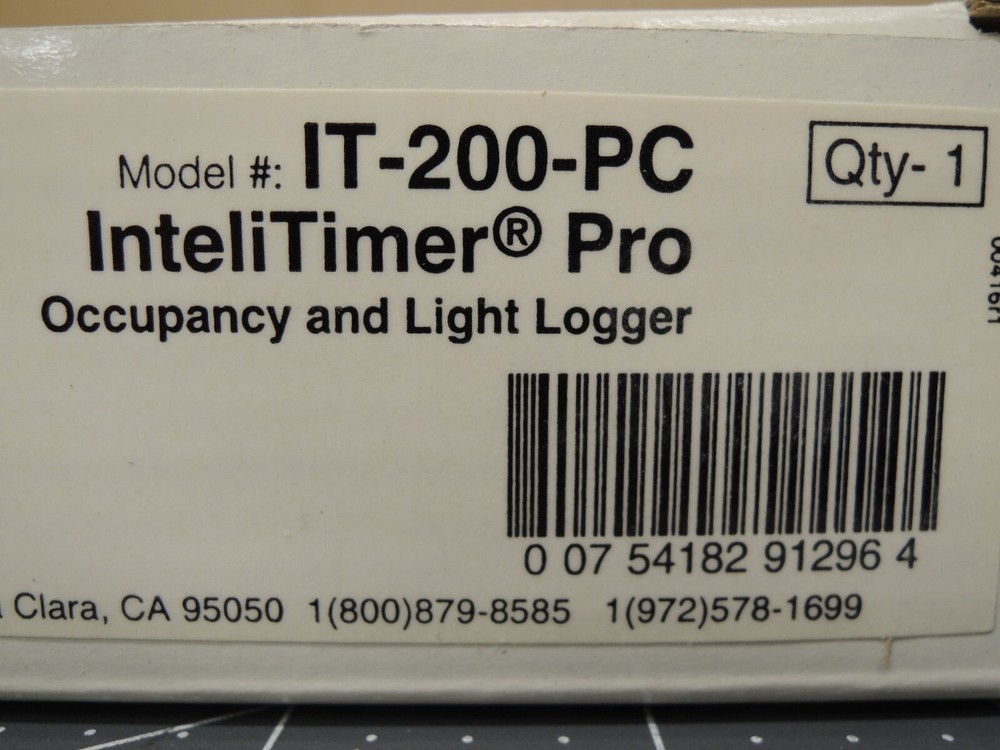 Wattstopper IT-200-PC InteliTimer Pro Occupancy Sensor and Light Logger White