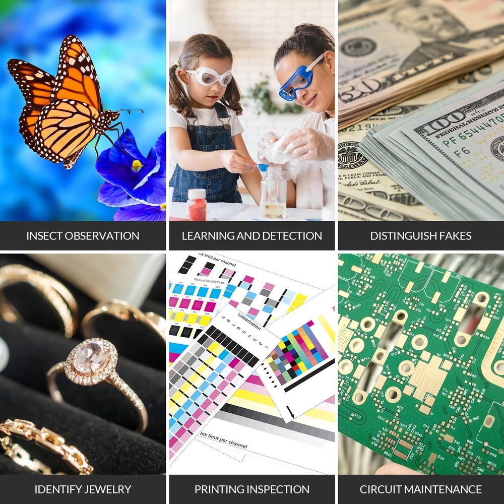 4.3" Coin Microscope 1000x Handheld LCD Digital with Screen Black