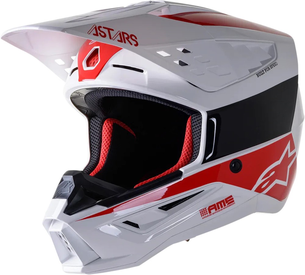 ALPINESTARS SM5 BOND HELMET WHITE RED MEDIUM M