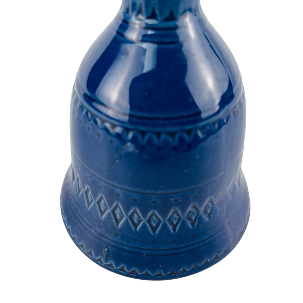 Art Pottery Blue Bell Candle Holder
