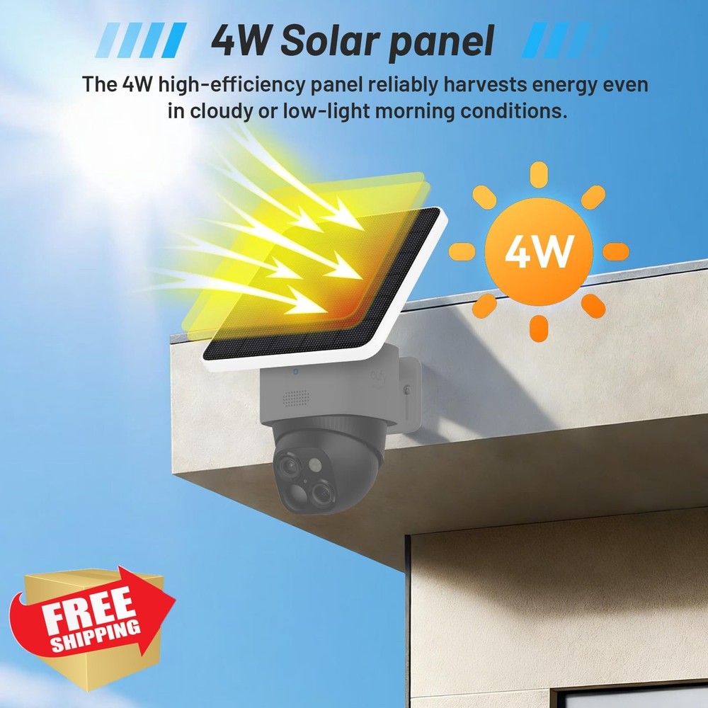 eufy SoloCam S340 Solar Panel 4W Weatherproof IP65 Power