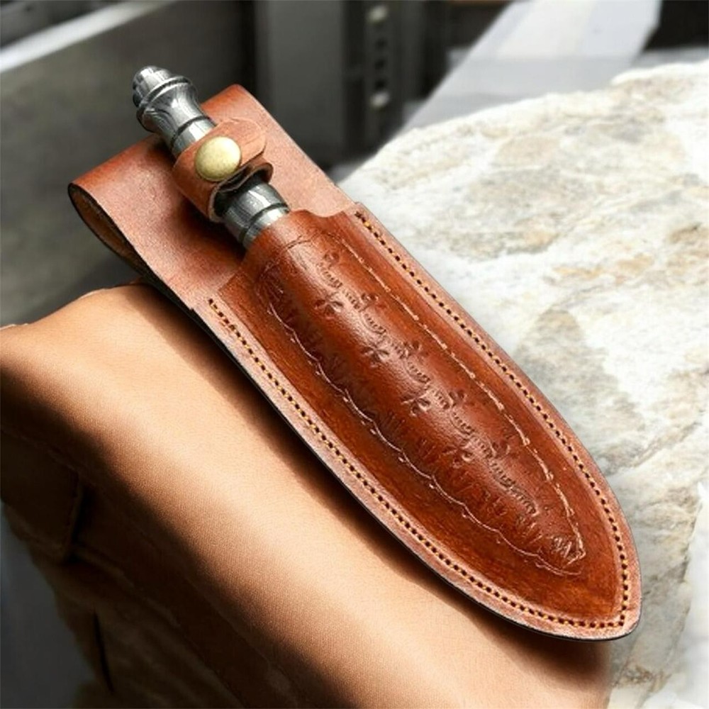 Custom HAND FORGED Damascus Tri dagger/ Spikes with Beautiful handle + Sheath