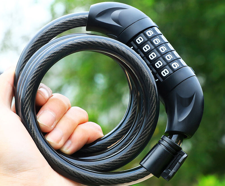 5 Digit Password Bicycle Chain Lock Cable Lock 47" Long