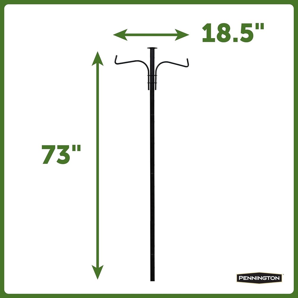 Pennington Feeder Pole Plus Bird Black 5 ft