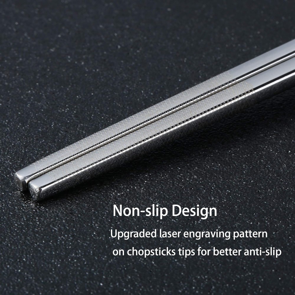 Eco-Friendly Dishwasher Safe Rainbow Chopsticks - Elegant Floral Pattern