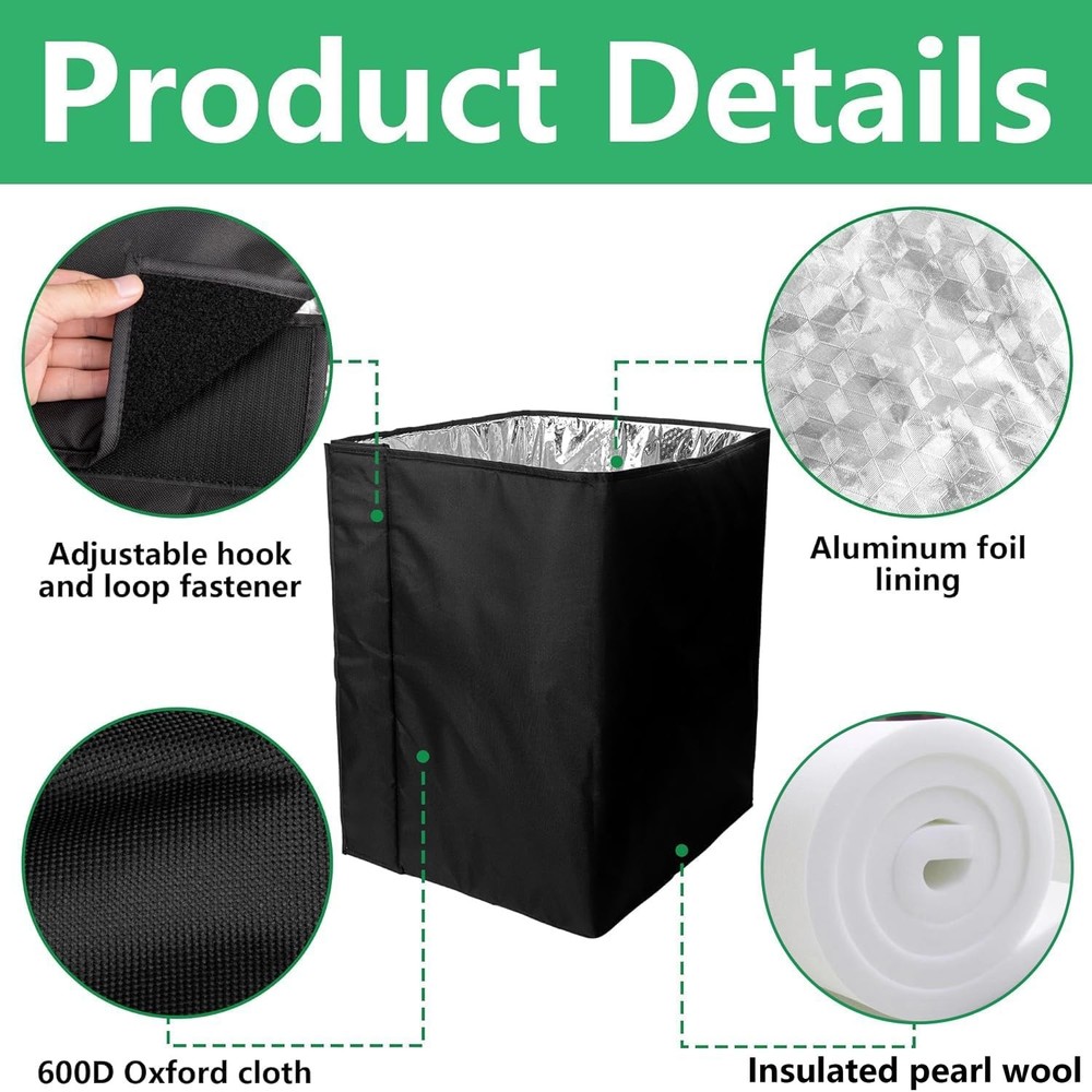 codree 8 Frame Winter Bee Hive Wrap 1 Deep Box & 1 Medium Box 600D Oxford Bee...