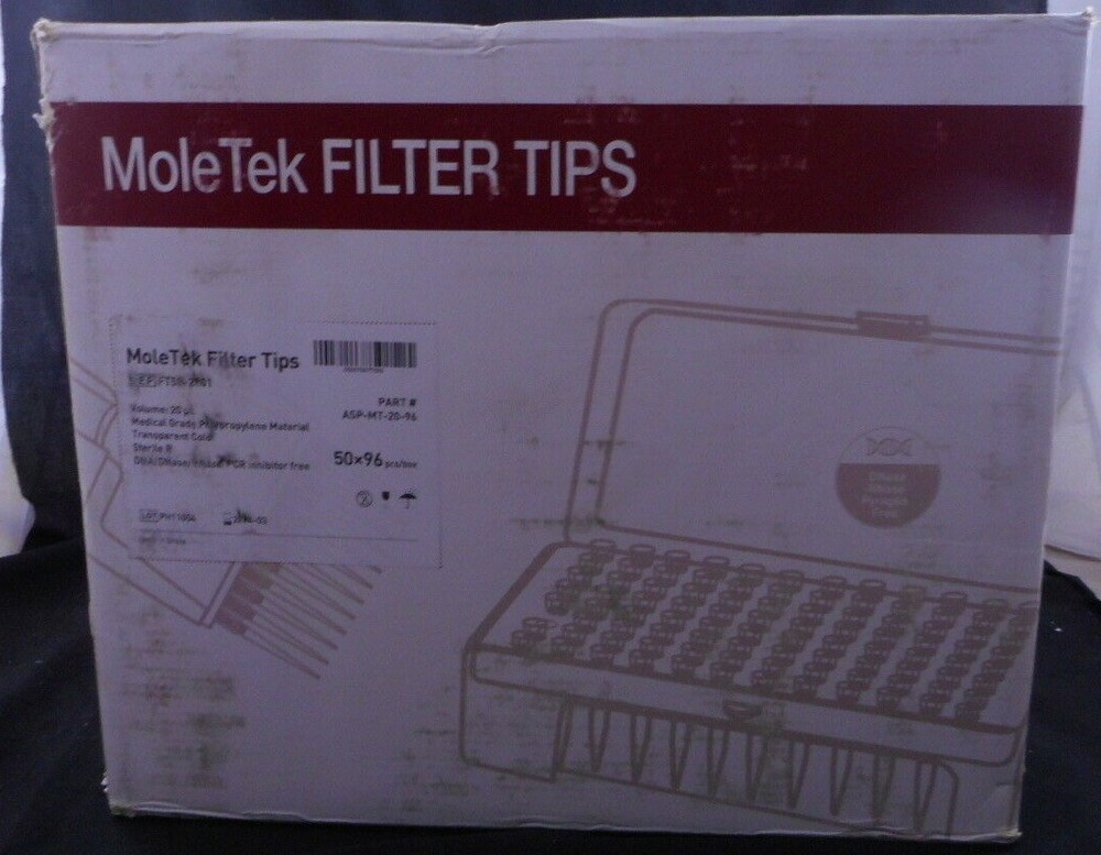 MOLETEK 20µL Universal Low Retention Filter Pipette Tips Sterile 4800/CS
