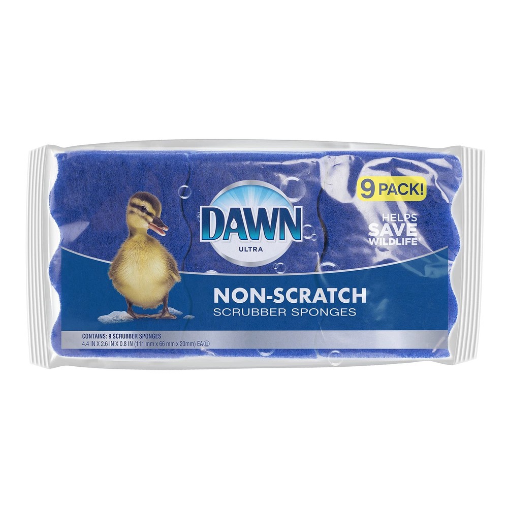 9 Pack Non-Scratch Kitchen Dish Sponges, Blue, Cleaning, Scrubber, Sink Use