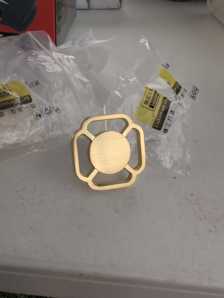 Gold Cabinet Knobs Brushed Brass Drawer Knob Pulls Kitchen Hardware 4 Pieces