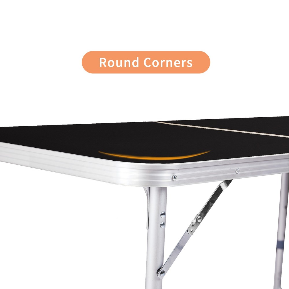 4Ft Portable Multipurpose Folding Table Black Hot Sale
