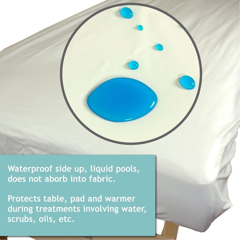 Massage Table Cover - Reusable Barrier with Wipe Clean Surface. Waterproof PU...