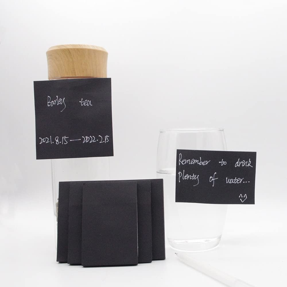 Black Sticky Notes Self-Stick Note Pads Easy to Post for Office, School, Home...