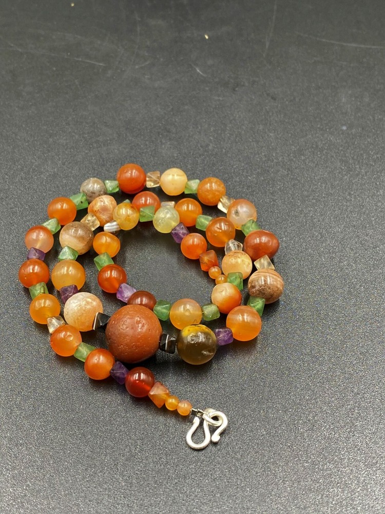 Old Ancient Antique Indo Greco Bactrian Old Beads Necklace