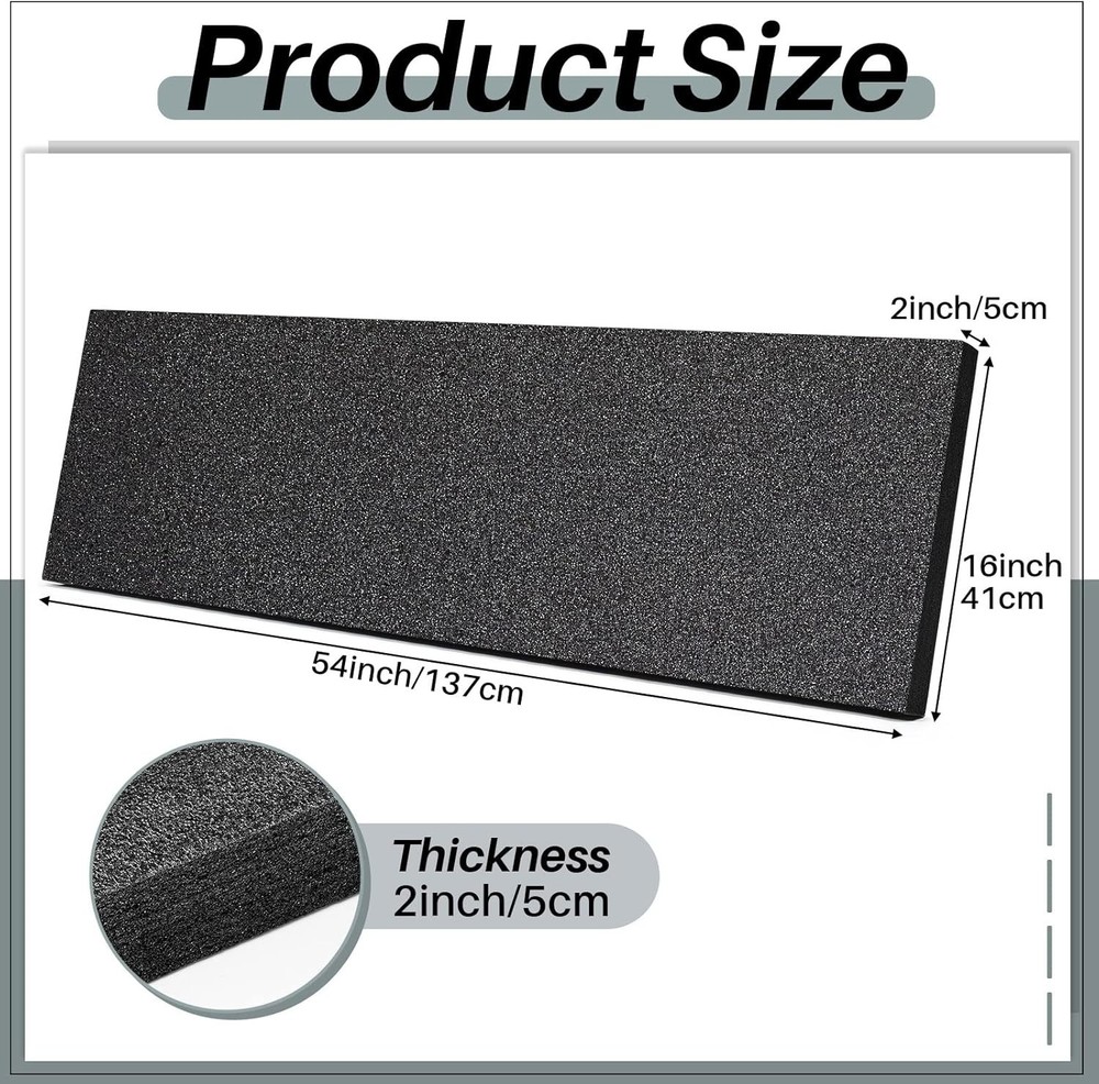 2-Pack Packing Foam Sheets - 54X16X2 Customizable Polyethylene Insert Pads