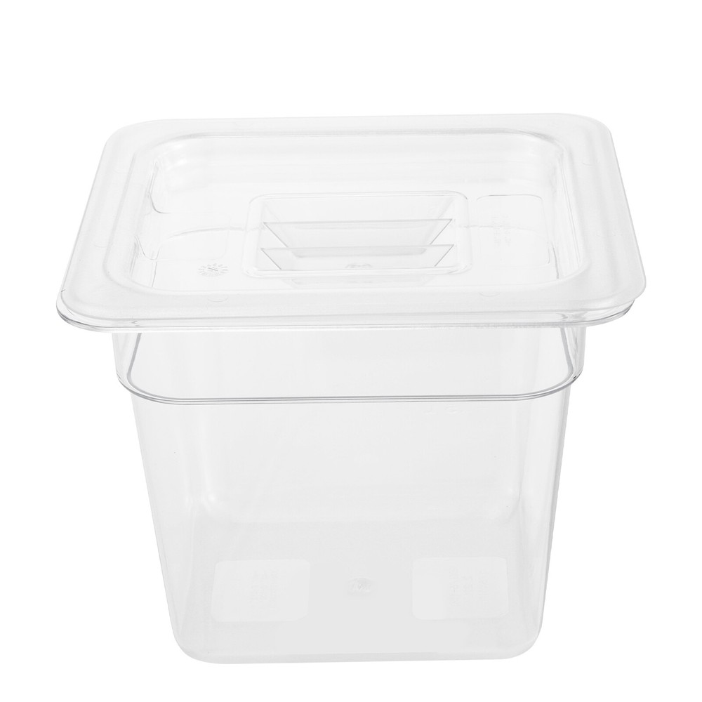 8pcs Large Capacity PC 1/6 Food Pan Rectangular Food Storage Container -40-212℉