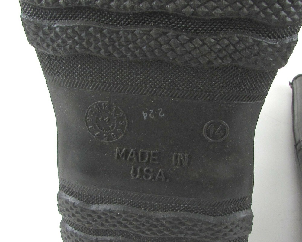 Pair of OnGuard Black Pull on Rain Boots, Size 14, PVC